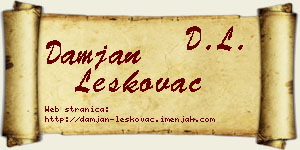 Damjan Leskovac vizit kartica